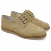 Blucher comunion serraje beige tostado.