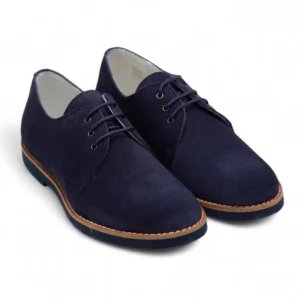 Zapato niño blucher ante marino.