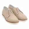Blucher comunion niño lino beige tostado