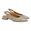 Zapato manoletina mujer destalonado daniela vega beige 2348.