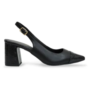 Zapato mujer destalonado daniela vega en color negro modelo 2381.