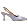 Zapato destalonado daniela vega combinado charol lila, rosa y blanco modelo 2379