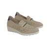 Zapato mocasin mujer con cuña relax4you color hielo modelo 9003.