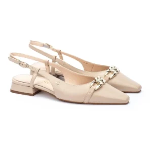 Zapato destalonado mujer Martinelli melania color beige.