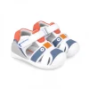 Sandalia Biomecanics blanco con naranja modelo 242154.
