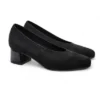 Zapato salon D'chicas licra ante negro modelo 3692.
