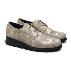 Zapato d'chicas cordon charol beige 5375.