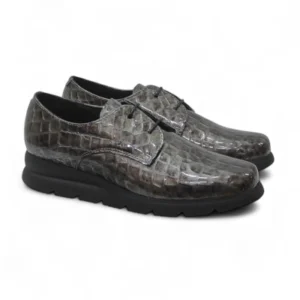 Zapato d'chicas cordon charol gris 5375.