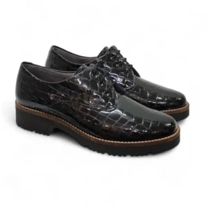Zapato mujer pitillos cordon negro 10081.
