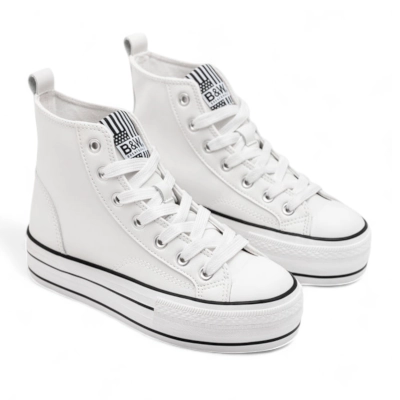 Bota B&W napa color blanco.