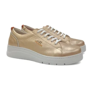 Zapatilla Deportiva mujer marca Fluchos modelo F1917 platino.