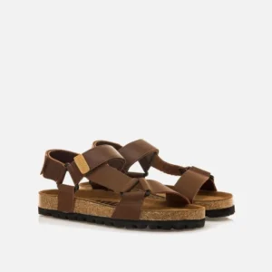 Sandalia bio hombre marca mustang color cuero modelo 84771.