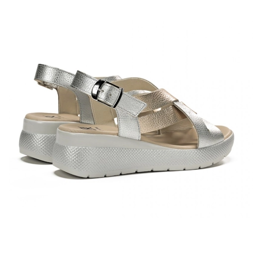Sandalia mujer Fluchos plata D9316 - Imagen 3