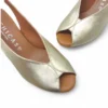 Zapato destalona mujer dchicas piel dorado modelo 5415.