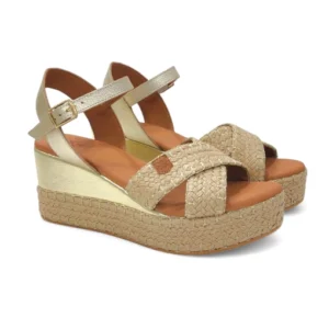 Sandalia plataforma de mujer marca popa modelo 36202 yute.