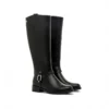 Botas altas Mariamare 63610 negras de mujer con hebilla ecuestre.