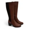 Botas Altas de Mujer Relax4You Marrón Piel Ajustables.