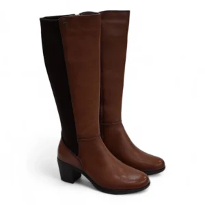 Botas Altas de Mujer Relax4You Marrón Piel Ajustables.