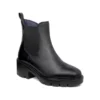 Botín Callaghan 35704 mujer negro, estilo Chelsea con elástico y tacón grueso track,