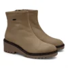 Par de botines Viguera de mujer 8284 color beige. Calzado cómodo con tejido elástico tipo y cuña.
