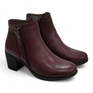 Botines de Mujer Cómodos Relax4You 102 Burdeos Piel.