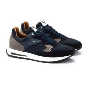 Par de zapatillas Martinelli Hanbury para hombre, combinación de piel y ante