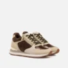 Zapatillas deportivas Mariamare 63645 beige de mujer con suela de plataforma.