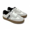 Zapatilla Mustang niño 48997 c57488 casual blanca suela caramelo