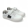 zapatilla deportiva Mustang 81220 de niño, color blanco, con logo lateral.