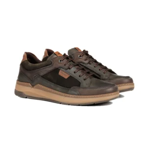 Zapato hombre Fluchos F2279 marrón casual de piel y serraje.