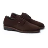 Zapatos de hombre Martinelli Watford marrones de serraje, vista frontal del par