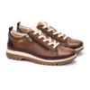 zapato mujer pikolinos vigo cuero topo casual cordones suela dentada