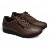 Par de zapatos mujer confort Relax4You bronce, estilo deportivo casual con cordones y cremallera.
