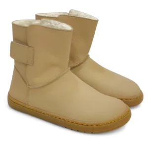 Botas Blanditos barefoot niña borreguito beige para invierno