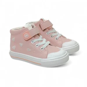 bota respetuosa niña tecnobaby conguitos rosa corazones velcro
