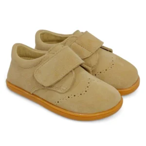 Zapatos Blanditos Quito barefoot niño piel serraje color arena