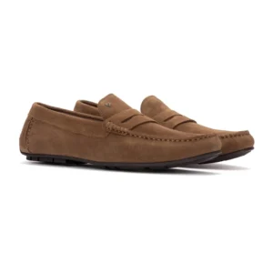 Mocasines de hombre Martinelli Pacific en ante color camel con detalle de antifaz.