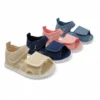 sandalias respetuosas de lona Blanditos Colisa para bebé en diferentes colores: beige, azul marino, rosa y azul claro