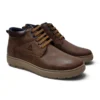 Botín para hombre Callaghan 60608 marrón de piel con cordones y suela cómoda.