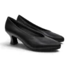 Zapato de salón para mujer Pitillos 125 en piel color negro con tacón medio