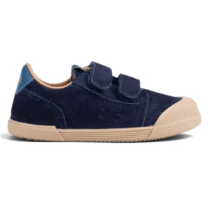 Zapatilla Igor Barefoot Tennis Suede Marino de perfil para niño