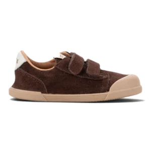 Zapatilla Igor Barefoot Tennis Suede Marrón con doble velcro para niño