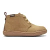 Bota infantil respetuosa Conguitos barefoot 326005 en ante color taupe con suela fina y plana
